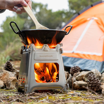 Campingfornuis Opvouwbaar Roestvrijstaal Buiten Koken - Velinix