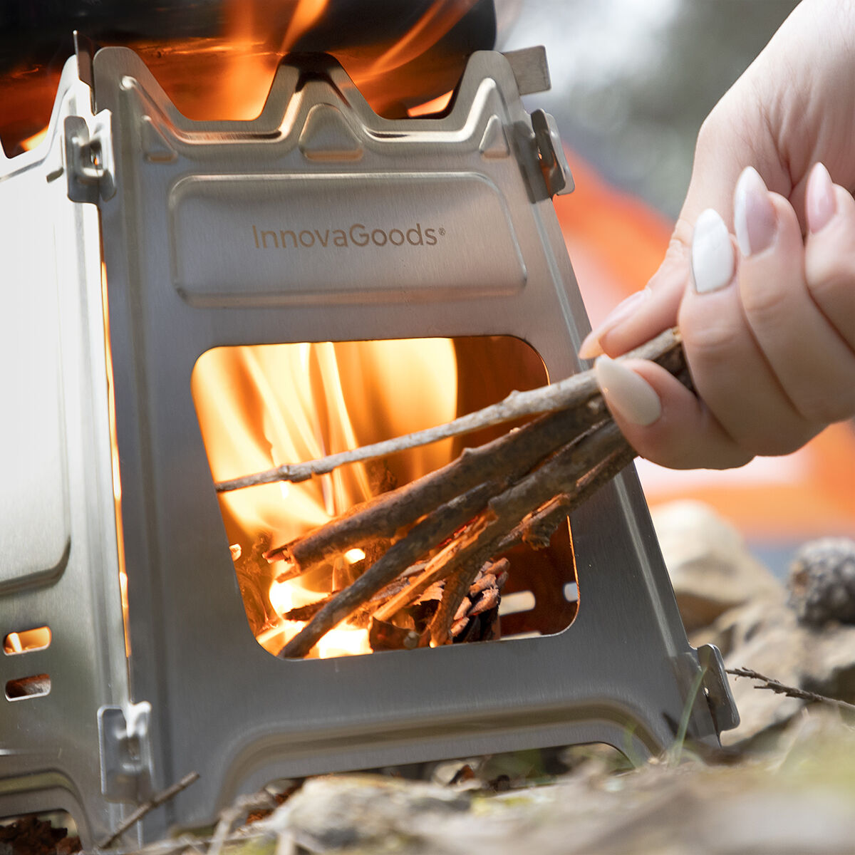 Campingfornuis Opvouwbaar Roestvrijstaal Buiten Koken