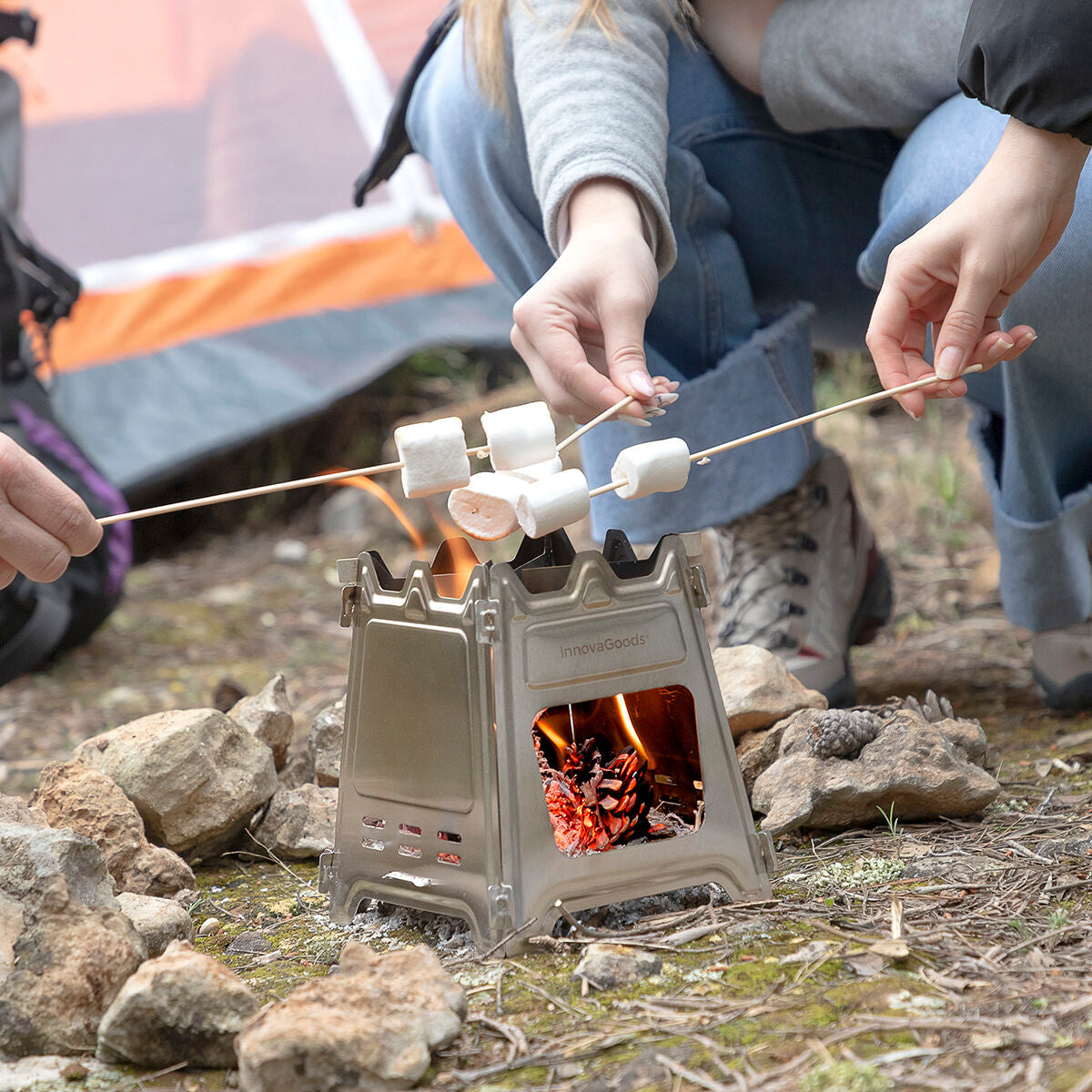 Campingfornuis Opvouwbaar Roestvrijstaal Buiten Koken