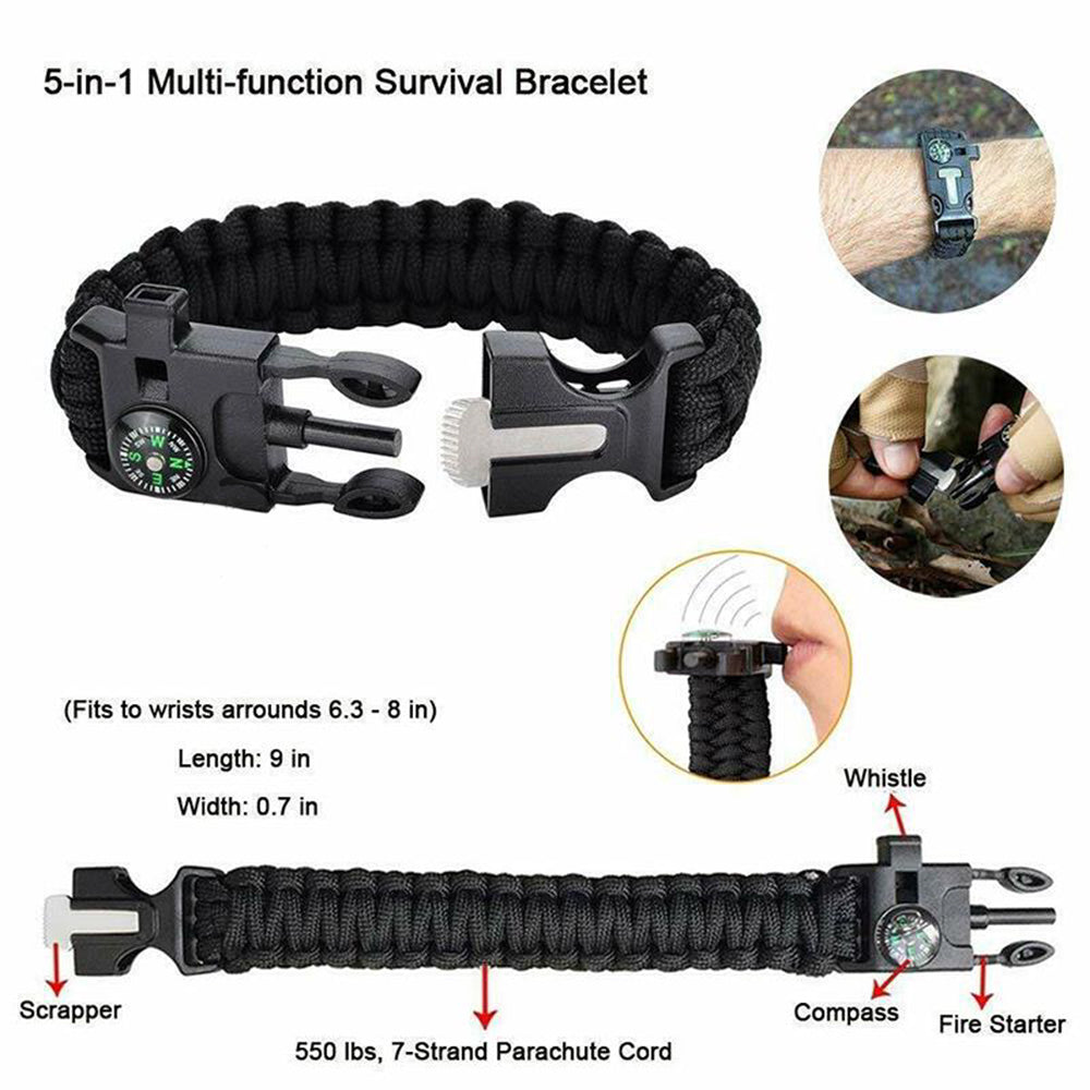 Survivalkit voor Wandelen en Kamperen met SOS-Gereedschap
