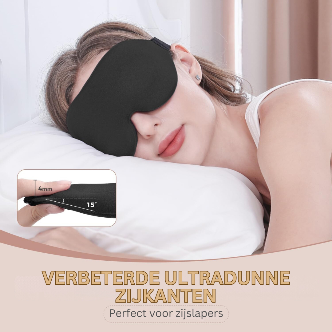 Slaapmasker voor Betere Nachtrust Comfortabel Zwart - Velinix