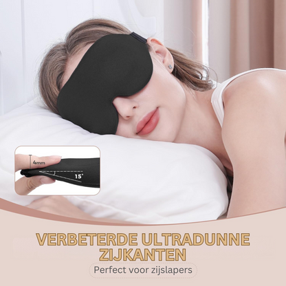 Slaapmasker voor Betere Nachtrust Comfortabel Zwart - Velinix