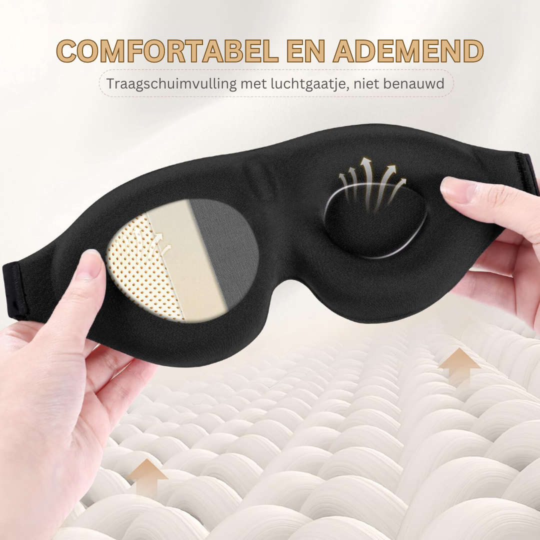 Slaapmasker voor Betere Nachtrust Comfortabel Zwart