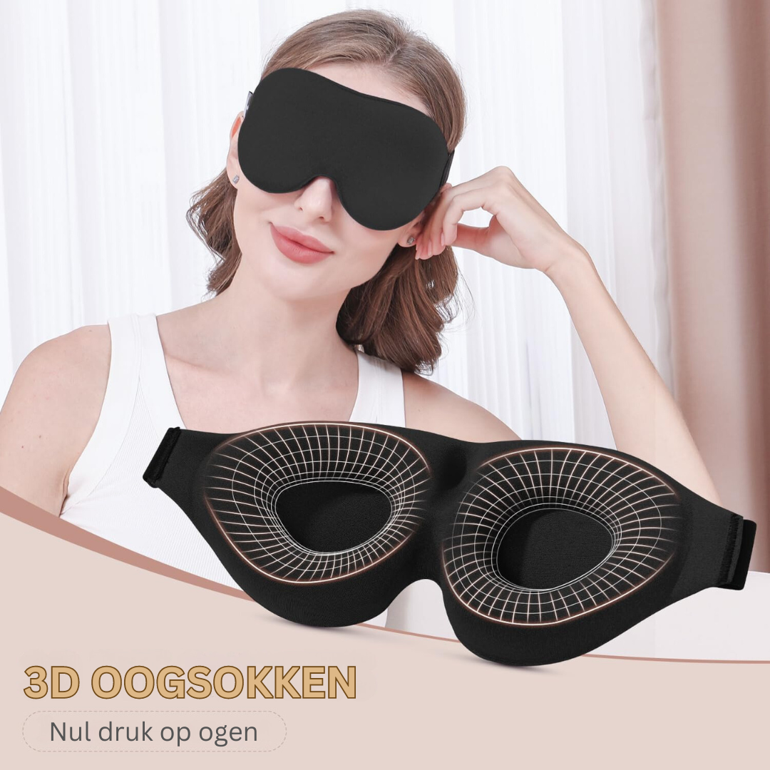 Slaapmasker voor Betere Nachtrust Comfortabel Zwart