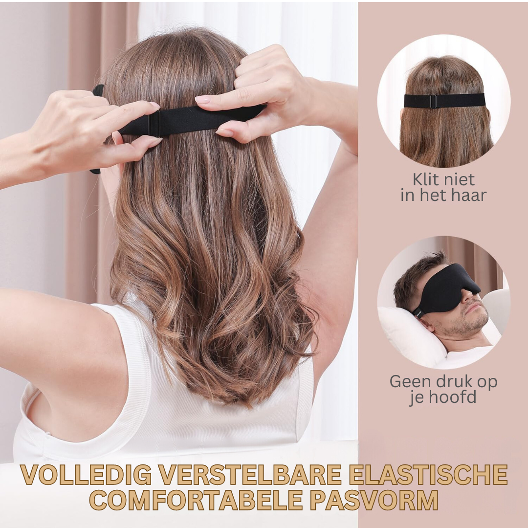 Slaapmasker voor Betere Nachtrust Comfortabel Zwart