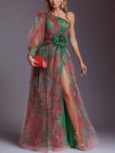 Valentina™ – Dames Galajurk met Glamoureuze Details en Hoge Split