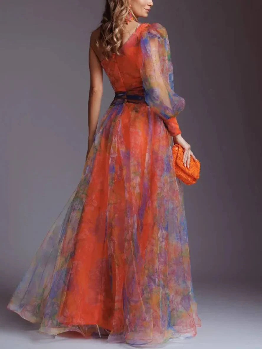 Valentina™ – Dames Galajurk met Glamoureuze Details en Hoge Split