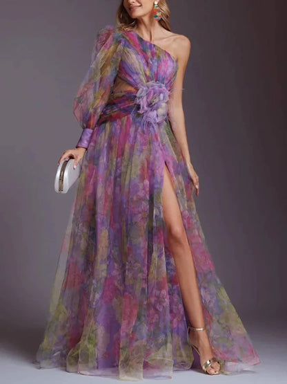 Valentina™ – Dames Galajurk met Glamoureuze Details en Hoge Split
