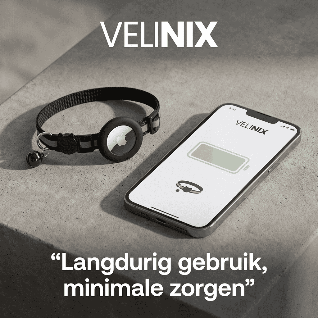 Velinix™ – GPS Halsband voor Kat Zonder Abonnement (iOS & Android)
