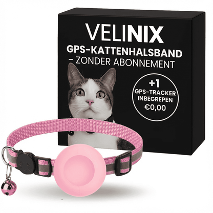 Velinix™ – GPS Halsband voor Kat Zonder Abonnement (iOS & Android)