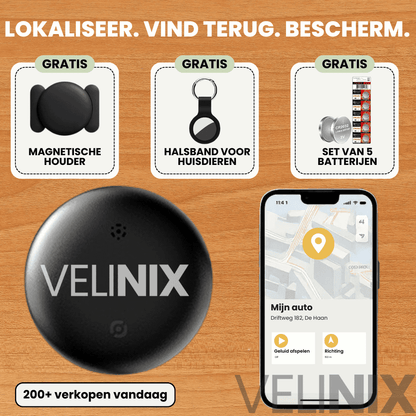 Velinix™ – GPS Tracker Zonder Abonnement, iOS Zoek mijn