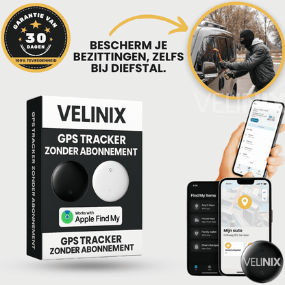 Velinix™ – GPS Tracker Zonder Abonnement, iOS Zoek mijn