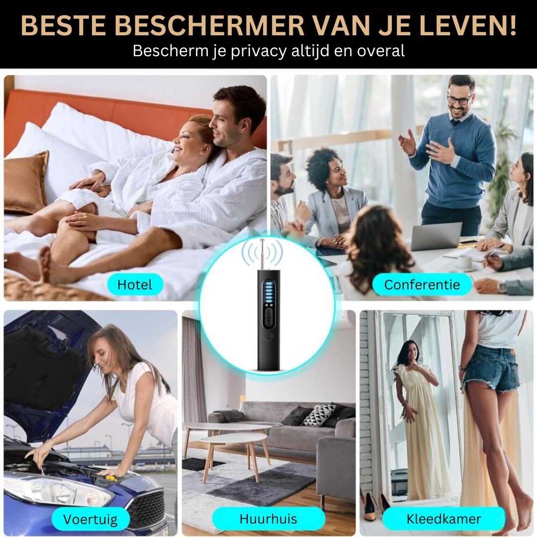 Detectieapparaat voor Verborgen Camera's en GPS Trackers
