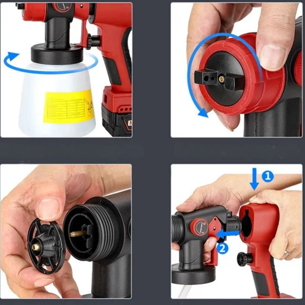 Elektrische Verfspuit Accu Spuitpistool voor Precise Verfprojecten