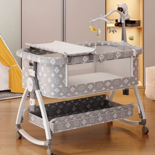 Verstelbaar Babybed Opvouwbaar Veilig voor Pasgeborenen - Velinix