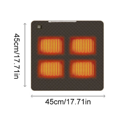 Verwarmd Kussen voor Buiten met USB en Type-C, 3 Temperatuurinstellingen, 4 Verwarmde Zones 6