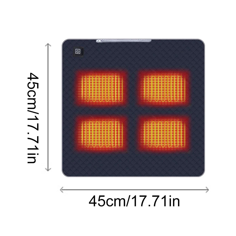 Verwarmd Kussen voor Buiten met USB en Type-C, 3 Temperatuurinstellingen, 4 Verwarmde Zones 9