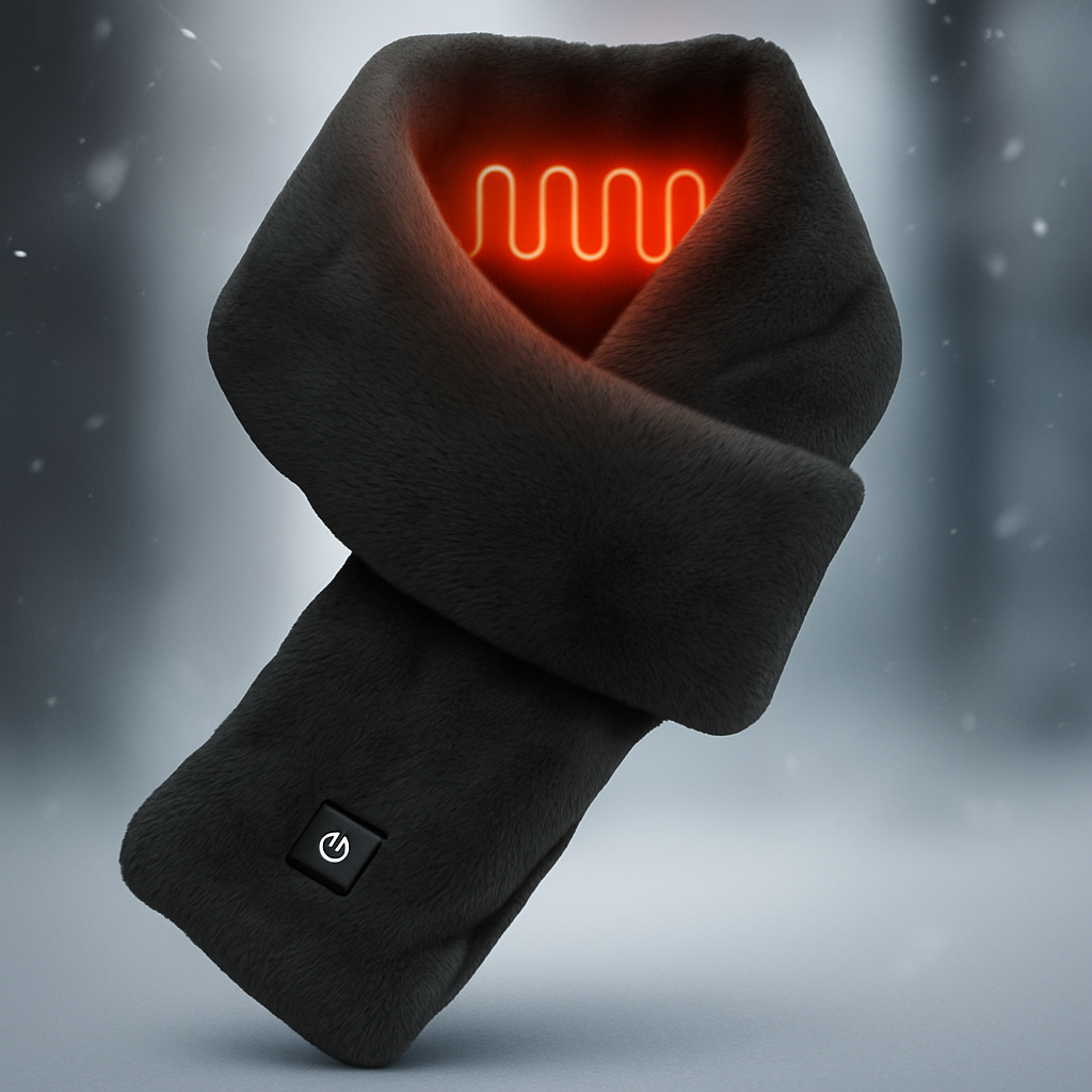Verwarmde sjaal met zachte fleece voor de winter – USB oplaadbaar, 3 warmtestanden, machinewasbaar 0