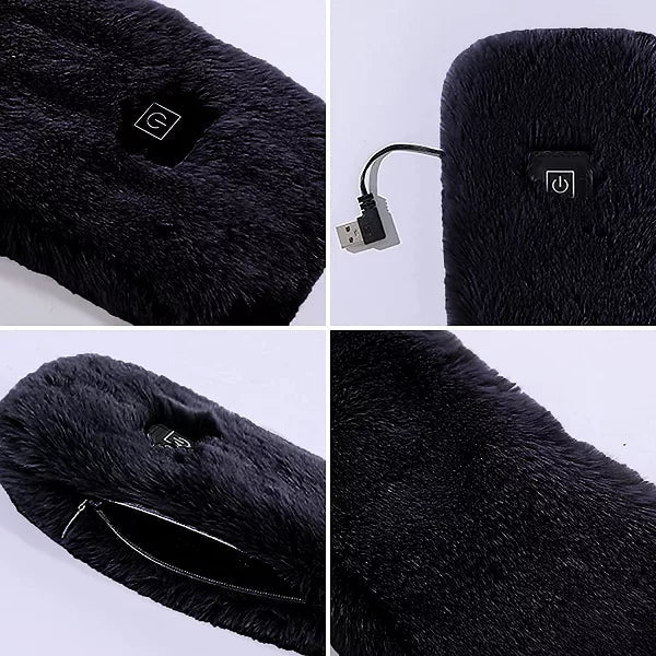 Verwarmde sjaal met zachte fleece voor de winter – USB oplaadbaar, 3 warmtestanden, machinewasbaar 2