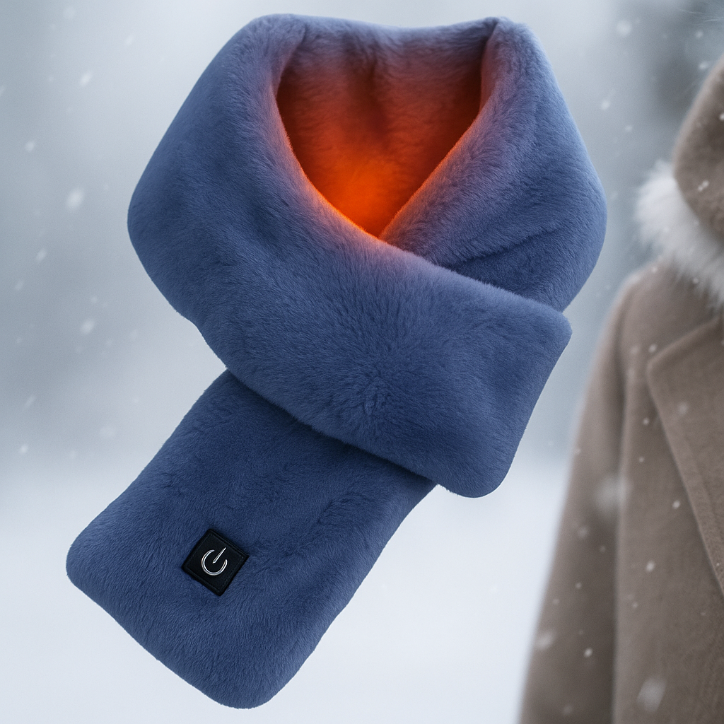 Verwarmde sjaal met zachte fleece voor de winter – USB oplaadbaar, 3 warmtestanden, machinewasbaar 6