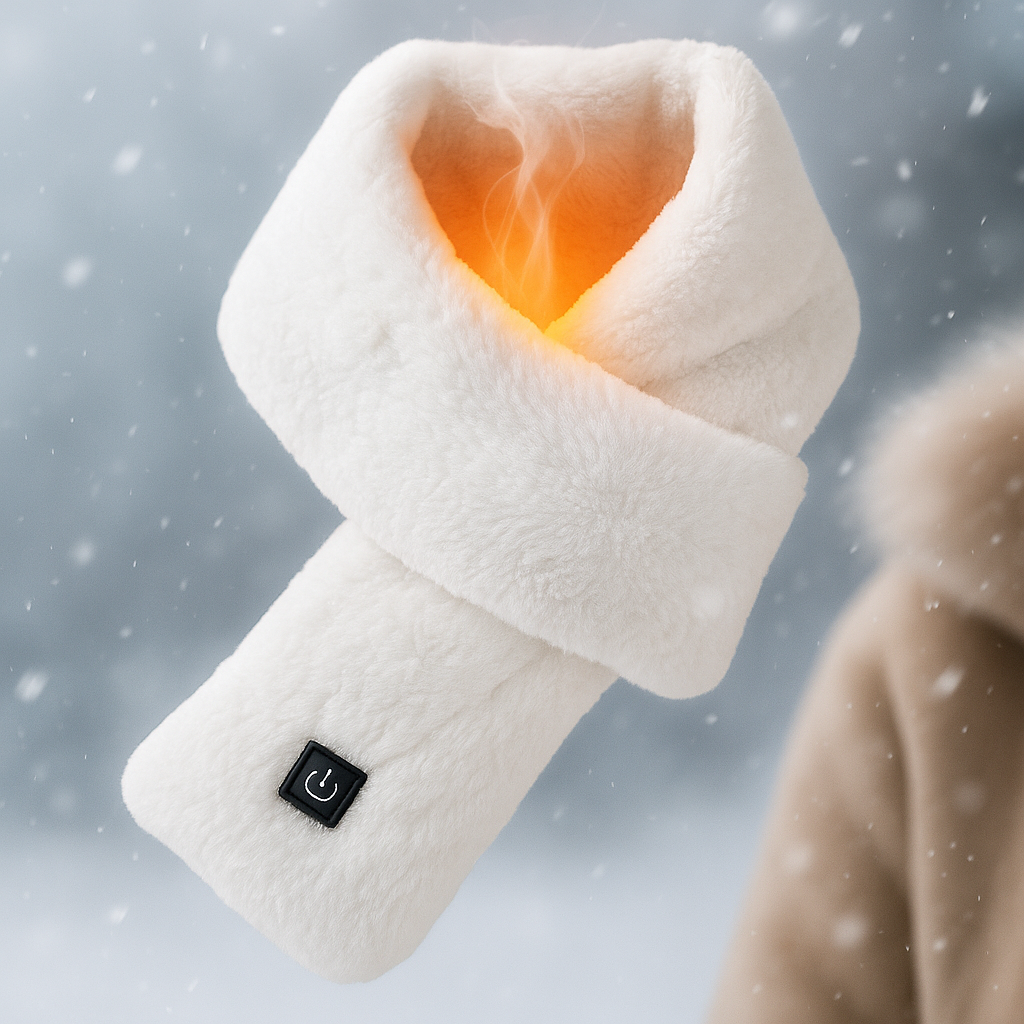 Verwarmde sjaal met zachte fleece voor de winter – USB oplaadbaar, 3 warmtestanden, machinewasbaar 8