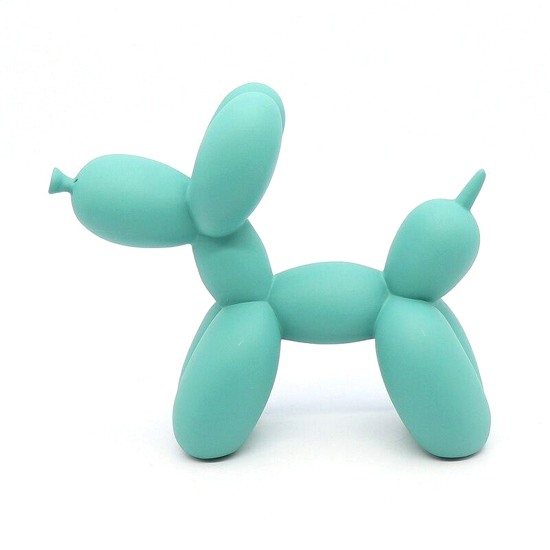 Kleurrijke Ballonhond Figuur, Handgemaakt Polyresin, 20 cm