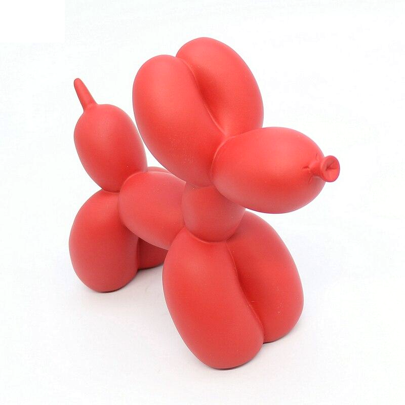 Kleurrijke Ballonhond Figuur, Handgemaakt Polyresin, 20 cm