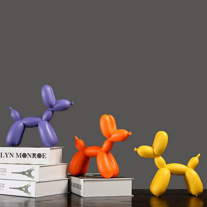 Kleurrijke Ballonhond Figuur, Handgemaakt Polyresin, 20 cm