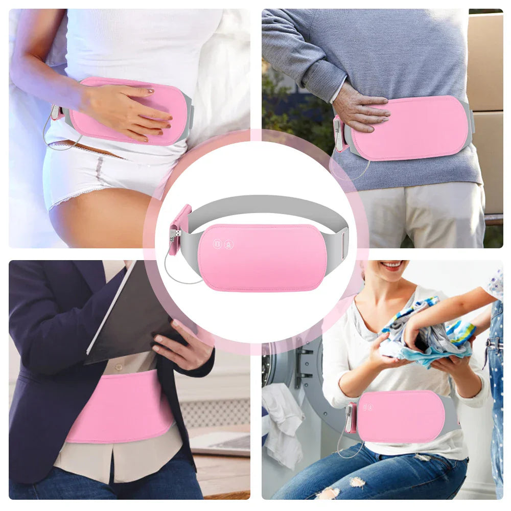 Vibrations-Heizgürtel für Menstruationsschmerzen mit Wärme und Massage, tragbar 3