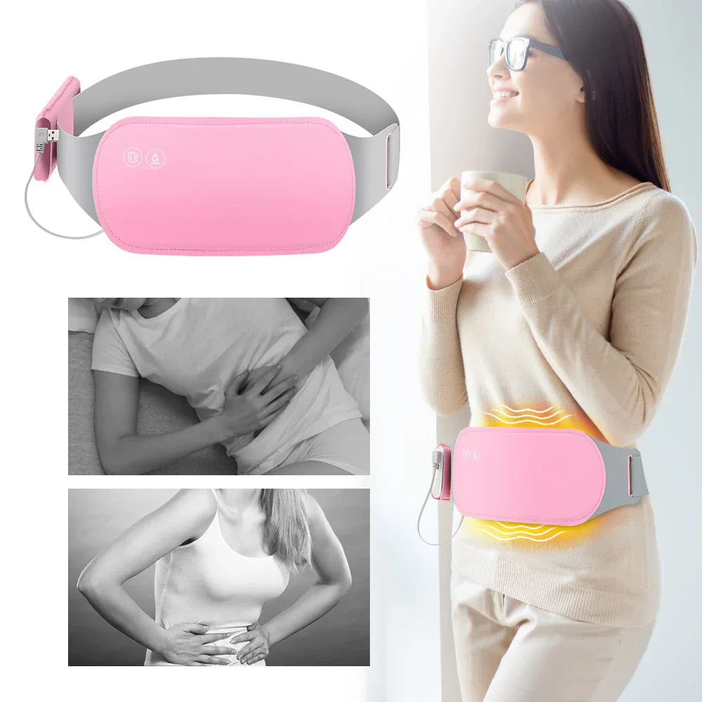 Vibrations-Heizgürtel für Menstruationsschmerzen mit Wärme und Massage, tragbar 5