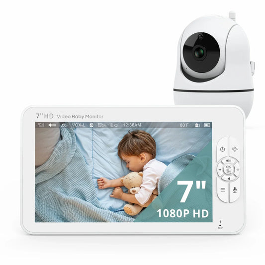 Babyfoon met Camera 720p HD, Nachtzicht en Lange Batterijduur - Velinix