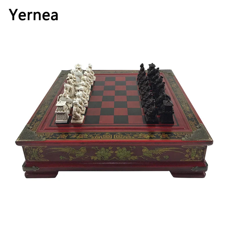 Klassiek Schaakspel van Terracotta, Handgemaakt en Decoratief - Velinix