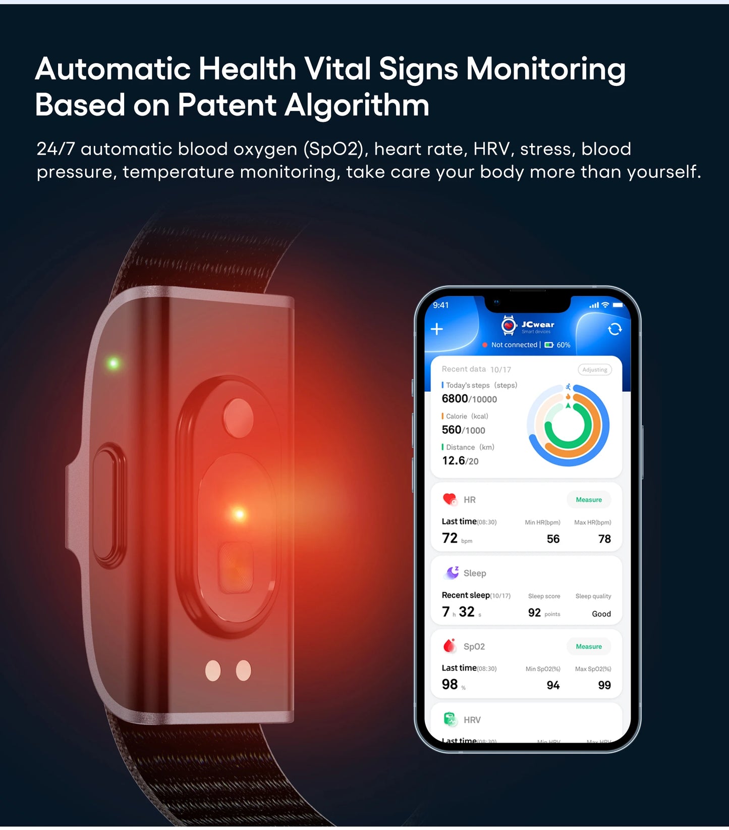 VitalBand™ – Geavanceerde Fitness Tracker voor Dagelijkse Gezondheid