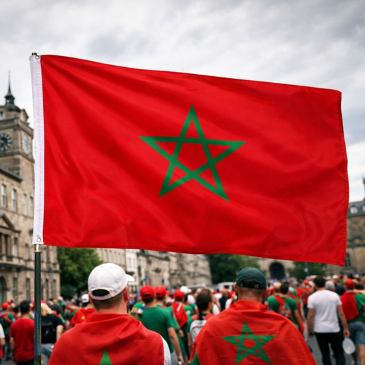 Marokko Vlag Polyester voor Binnen en Buiten - Velinix