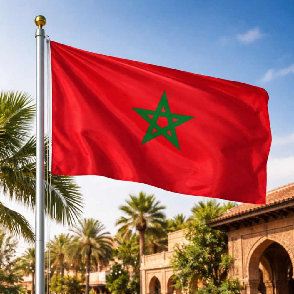 Marokko Vlag Polyester Binnen en Buiten - Velinix