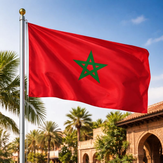 Marokko Vlag Polyester Binnen en Buiten - Velinix