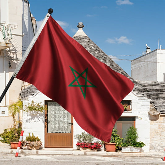 Marokko Vlag Polyester Nationale Decoratie Binnen en Buiten - Velinix