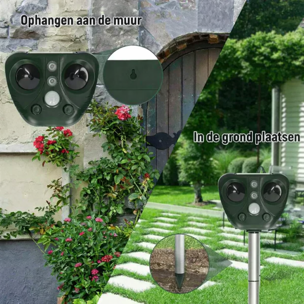 Ultrasone Vogelverjager LED voor de Tuin Zonne-energie