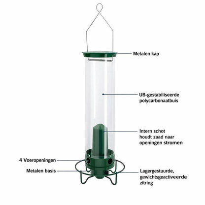 Eekhoornbestendig Vogelvoederhuis Metaal Hangend voor Tuin