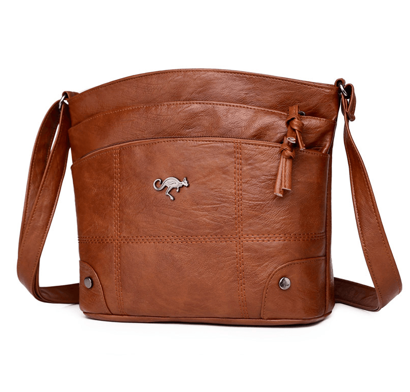 Voli Vintage Leren Schoudertas Dames - Tijdloze Stijl & Functionaliteit