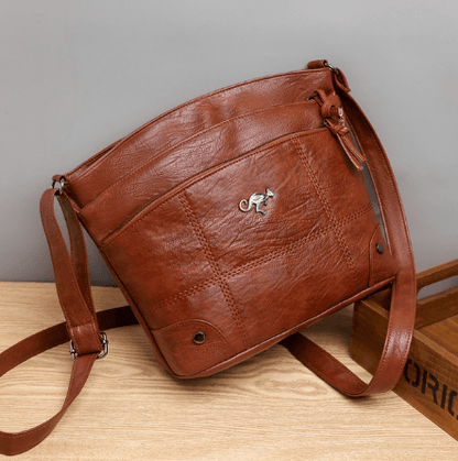 Voli Vintage Leren Schoudertas Dames - Tijdloze Stijl & Functionaliteit