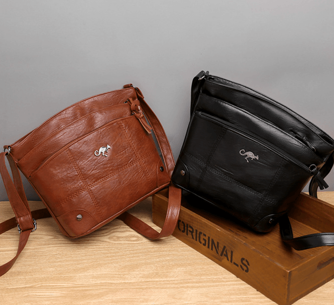 Voli Vintage Leren Schoudertas Dames - Tijdloze Stijl & Functionaliteit
