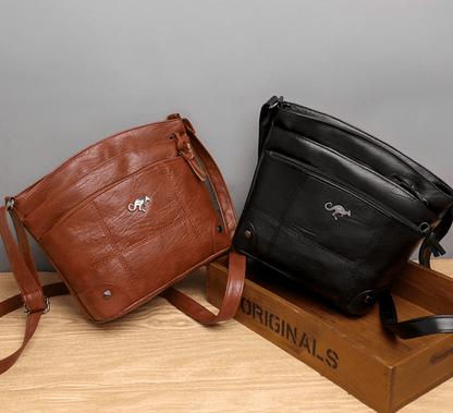 Voli Vintage Leren Schoudertas Dames - Tijdloze Stijl & Functionaliteit