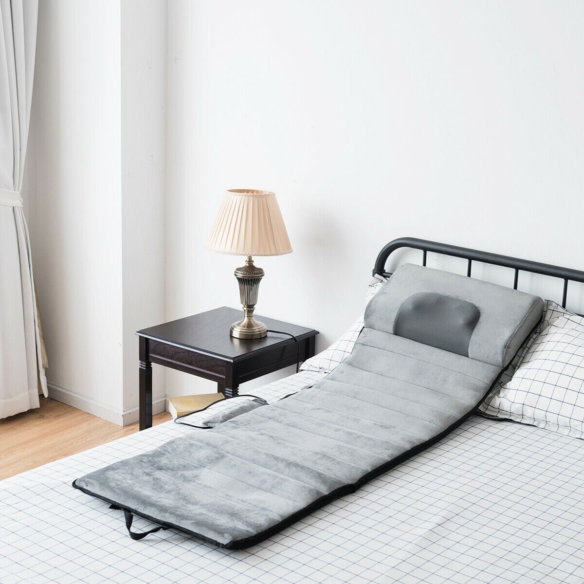 Volledige Lichaam Verwarmde Massage Mat - 3 intensiteiten en 5 vibratiestanden - geïntegreerde verwarming - lichtgewicht en opvouwbaar - huishoudmeester