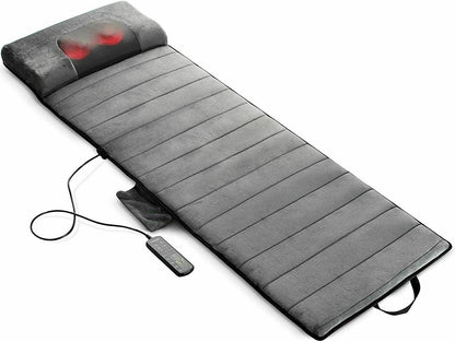 Volledige Lichaam Verwarmde Massage Mat - 3 intensiteiten en 5 vibratiestanden - geïntegreerde verwarming - lichtgewicht en opvouwbaar - huishoudmeester