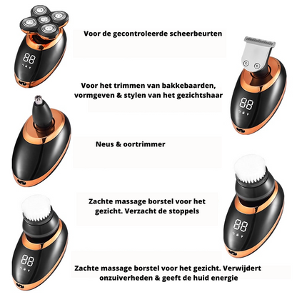Draadloze Scheerapparaat voor Mannen Waterdicht en Krachtig