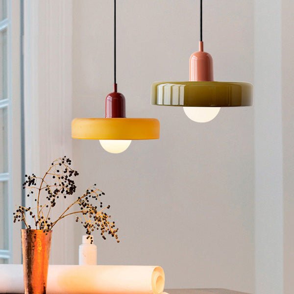Kleurrijke Hanglamp Modern Glazen Design voor Woonkamer