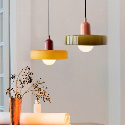 Kleurrijke Hanglamp Modern Glazen Design voor Woonkamer