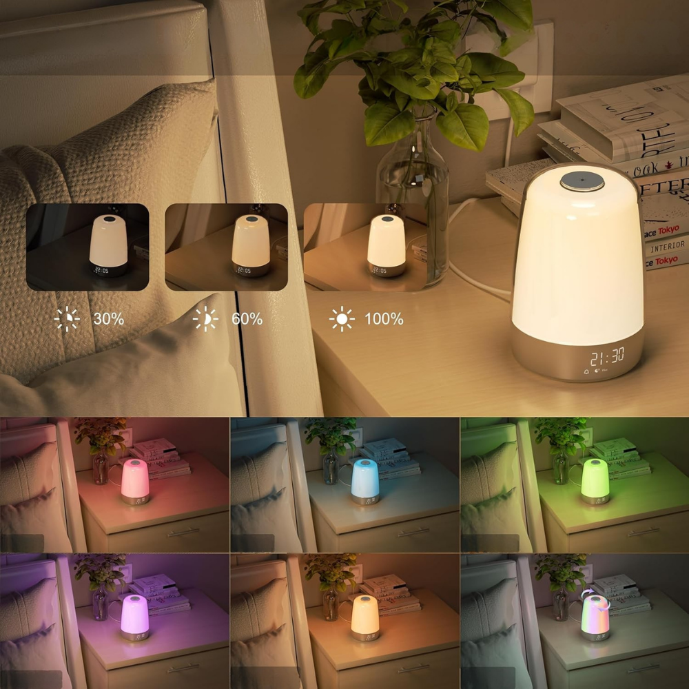 LED Wake Up Light Alarmklok met Zonsopgang Simulatie