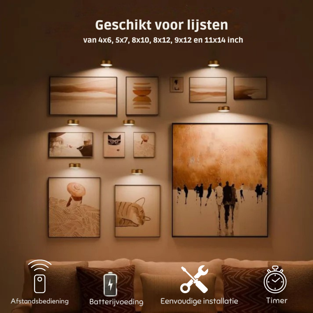 Wandlamp LED Magnetisch Dimbaar Schilderijverlichting